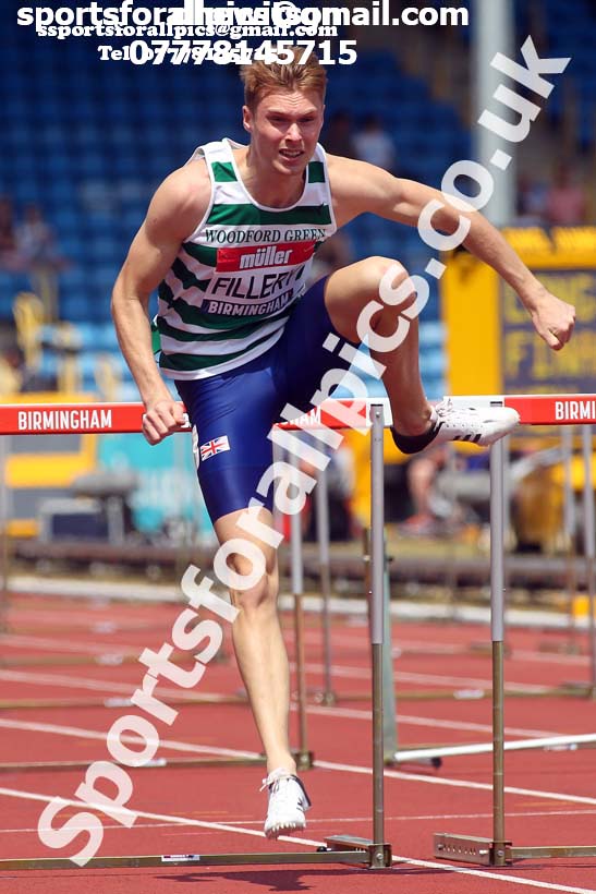 Mens 110 metres hurdles, Muller British Championships, Alexander Stadium, Birmingham. Photo: David T. Hewitson/Sports for All Pics